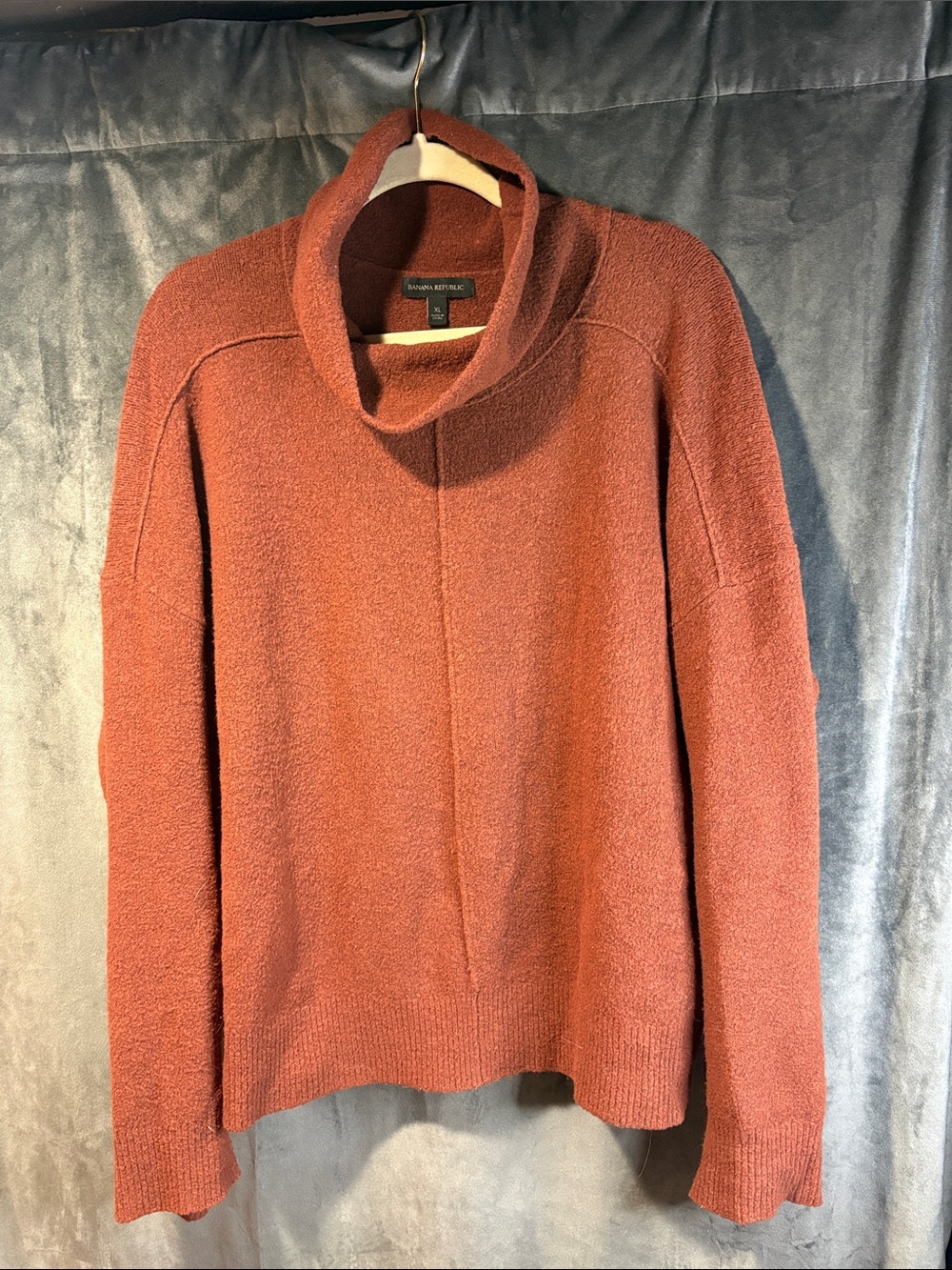 Banana Republic Women's Rust Funnel Neck Sweater, XL